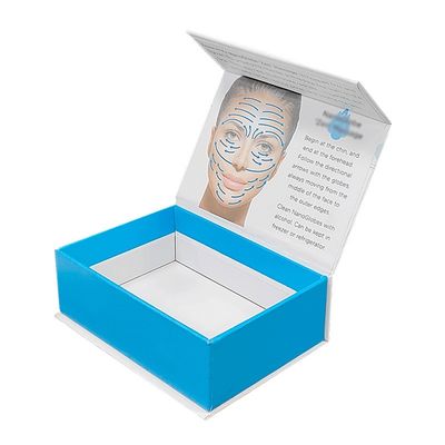Caja de colgajo de lujo de embalaje magnético personalizado producto de cuidado de la piel de espuma Caja de inserción magnética