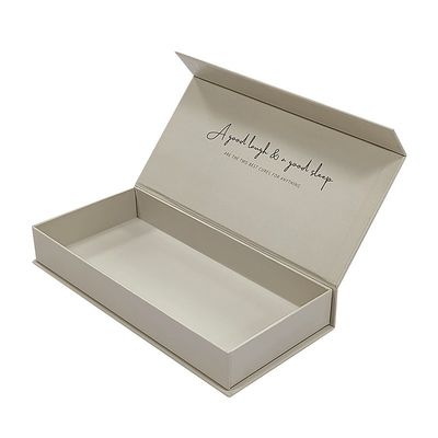 Caja de embalaje magnética blanca y elegante recubierta con UV Caja de regalo magnética para pegatinas