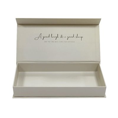 Caja de embalaje magnética blanca y elegante recubierta con UV Caja de regalo magnética para pegatinas