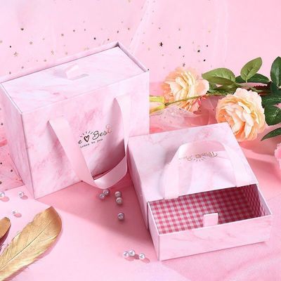 Papel rígido de lujo Embalaje de cajas de cajones pequeños con logotipo personalizado y material reciclable