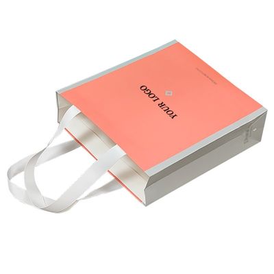 Impresión offset Bolsas de papel hechas a mano con cerradura de cinta