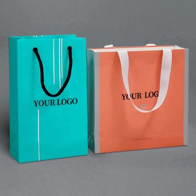 Impresión offset Bolsas de papel hechas a mano con cerradura de cinta