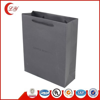 Bolsas de compras de papel kraft negro blanco marrón con manijas