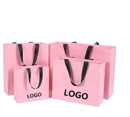 Bolsas de papel reutilizables Rectángulo Bolsas de compras Bolsas de papel de ropa Bolsas de envoltura