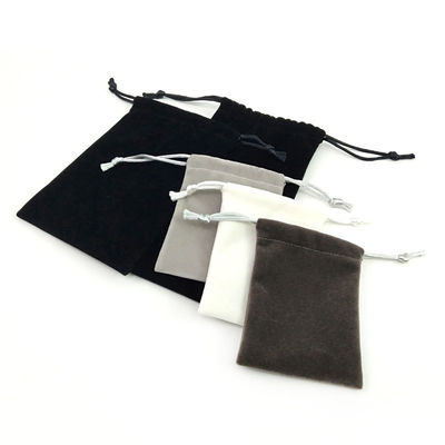 Pedido personalizado Aceptado Estampado de oro de papel caliente de dibujo de cordón de terciopelo Bolso de joyería