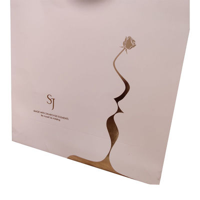 Luxury Logotipo personalizado de papel de cartón de oro impresa Bolsa de embalaje de compras para zapatos Ropa