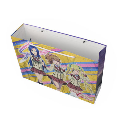 Bolsas de papel personalizadas recicladas con mango de laminado mate / brillante