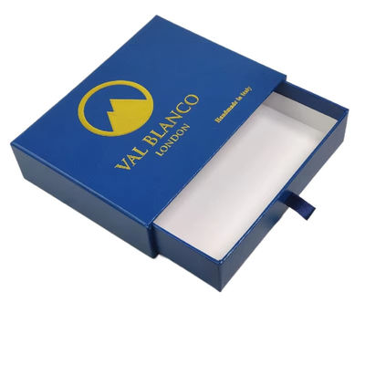 Logotipo de lujo personalizado Caja de cajón pequeño Caja de embalaje de joyería de cartón Caja de papel de cajón corredizo para regalo de collar