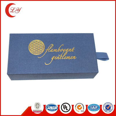 Logotipo de lujo personalizado Caja de cajón pequeño Caja de embalaje de joyería de cartón Caja de papel de cajón corredizo para regalo de collar