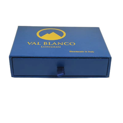 Logotipo de lujo personalizado Caja de cajón pequeño Caja de embalaje de joyería de cartón Caja de papel de cajón corredizo para regalo de collar
