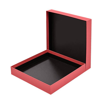 Capa y base de costumbre Rojo hombro cuello caja camiseta ropa bufanda embalaje ropa lujo caja rígida para ropa bufanda