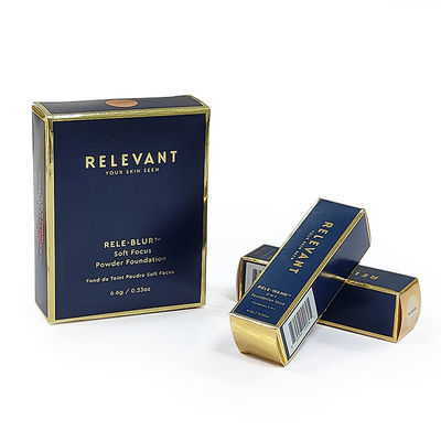 Color personalizado lápiz labial cartón plegable botella de perfume lápiz labial regalo de embalaje cosmético papel de color caja