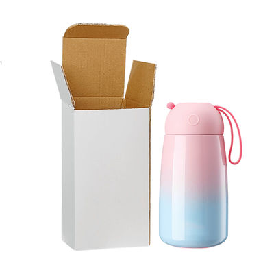Taza térmica de acero inoxidable impresa a medida Embalaje de cartón Caja de taza Taza de vacío Flasca corrugada Caja reciclable