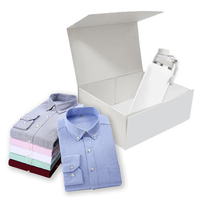 Caja de papel plegable personalizada con recortes en die Top Bloqueo automático Bajo de pantalla de papel Caja de embalaje de acabado plegable inverso blanco