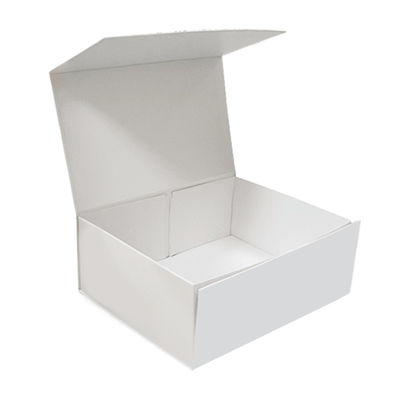 Caja de papel plegable personalizada con recortes en die Top Bloqueo automático Bajo de pantalla de papel Caja de embalaje de acabado plegable inverso blanco