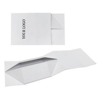 Caja de papel plegable personalizada con recortes en die Top Bloqueo automático Bajo de pantalla de papel Caja de embalaje de acabado plegable inverso blanco