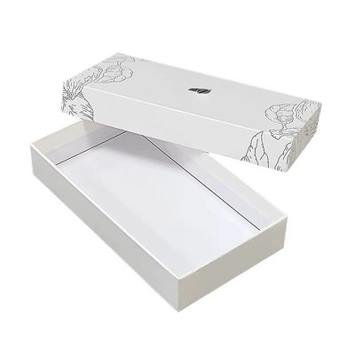 Logotipo personalizado Dos piezas de tapa y base de cartón embalaje de regalo 2 piezas extraíble caja de embalaje duro para cartera y bolso de mano