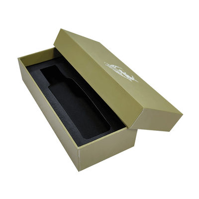 Logotipo personalizado Pequeño oro de lujo tapa y base botella de perfume caja de regalo de papel de cartón rígido