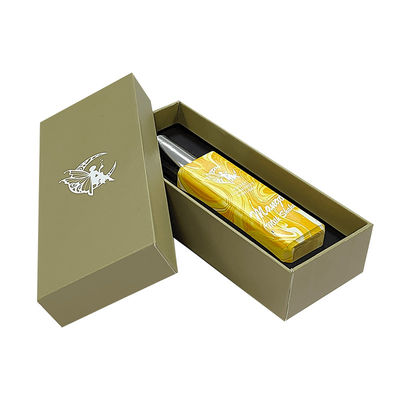 Logotipo personalizado Pequeño oro de lujo tapa y base botella de perfume caja de regalo de papel de cartón rígido
