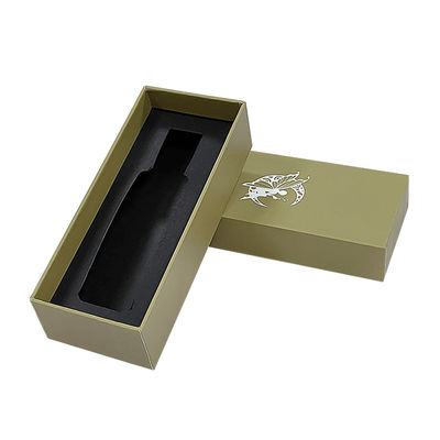 Logotipo personalizado Pequeño oro de lujo tapa y base botella de perfume caja de regalo de papel de cartón rígido