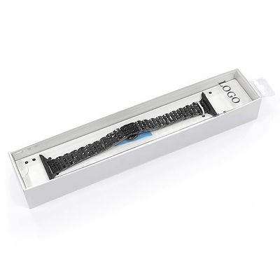 Logotipo personalizado Reloj de lujo correa de cartón Envasado Caja de reloj largo Caja de reloj collar Brazalete de reloj correa Caja de regalo