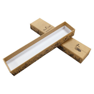 Papel de lujo de diseño artesanal de marfil papel tapa y base de cartón joyería embalaje caja de regalo con espuma