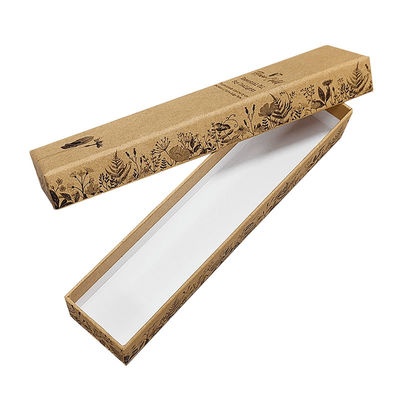 Papel de lujo de diseño artesanal de marfil papel tapa y base de cartón joyería embalaje caja de regalo con espuma