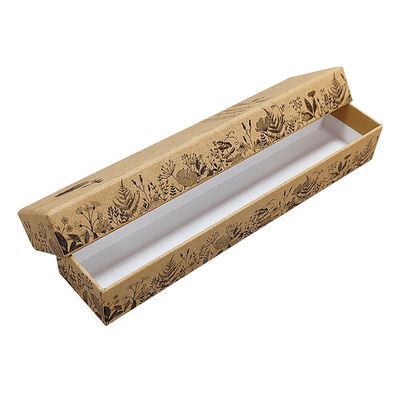 Papel de lujo de diseño artesanal de marfil papel tapa y base de cartón joyería embalaje caja de regalo con espuma