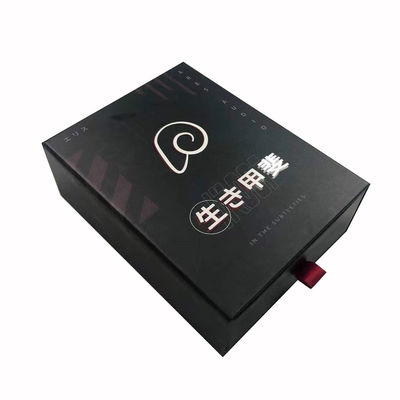 Personalizar cajón de papel de caja de cartón de embalaje caja de regalo paquete caja de regalo negro con inserción de EVA