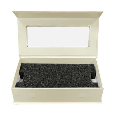 Capa de cierre magnética cuadrada personalizada regalo cosmético personalizado pestañas falsas embalaje caja de papel con ventana transparente