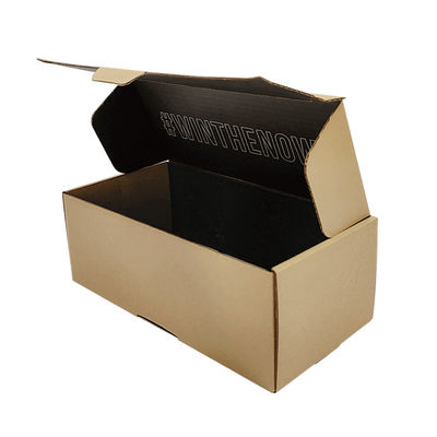 Certificado FSC Sello de apertura de tira de lágrima fácil Marrón Kraft cartón corrugado Caja de envío de cartón cajas de correo con cremallera