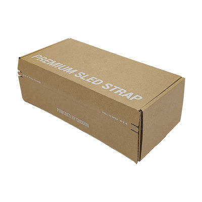 Certificado FSC Sello de apertura de tira de lágrima fácil Marrón Kraft cartón corrugado Caja de envío de cartón cajas de correo con cremallera