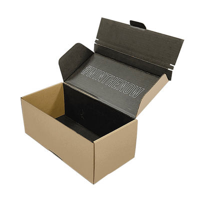 Certificado FSC Sello de apertura de tira de lágrima fácil Marrón Kraft cartón corrugado Caja de envío de cartón cajas de correo con cremallera