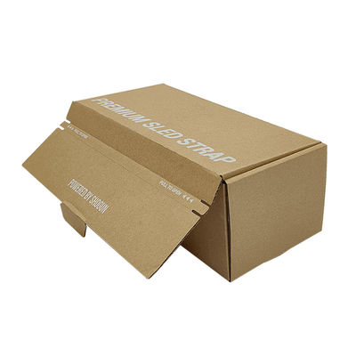 Certificado FSC Sello de apertura de tira de lágrima fácil Marrón Kraft cartón corrugado Caja de envío de cartón cajas de correo con cremallera
