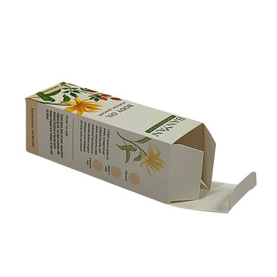 Impresión personalizada Cosméticos de aceite corporal recubierto de papel Cajas de artesanía Cajas de cartón plegables