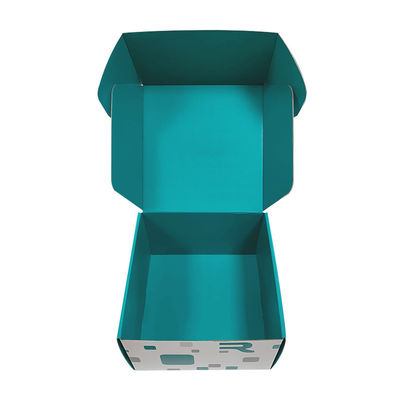 Tamaño personalizado Logotipo Cajas de envío de correo mixtas de color blanco y azul Cajas de correo corrugadas reciclables Kraft
