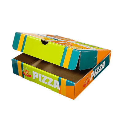 Reciclado Logotipo personalizado Papel Kraft cartón corrugado Embalaje Plegable Papas fritas Papas fritas Caja de pizza Embalaje Cajas para llevar