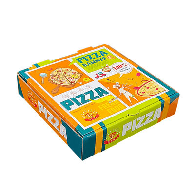 Reciclado Logotipo personalizado Papel Kraft cartón corrugado Embalaje Plegable Papas fritas Papas fritas Caja de pizza Embalaje Cajas para llevar
