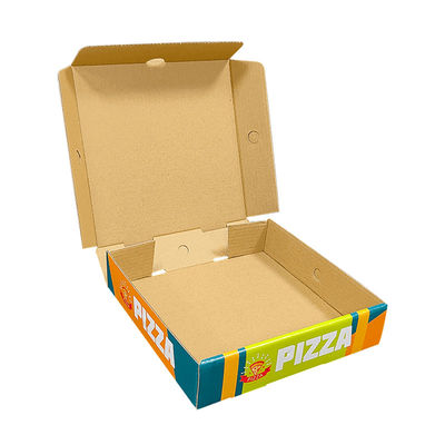 Reciclado Logotipo personalizado Papel Kraft cartón corrugado Embalaje Plegable Papas fritas Papas fritas Caja de pizza Embalaje Cajas para llevar