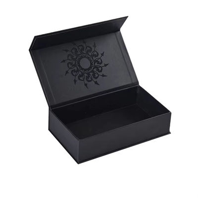 Caja de forma de libro magnético personalizado Botella de perfume Embalaje de papel Caja de regalo para venta al por mayor con ventana de PVC