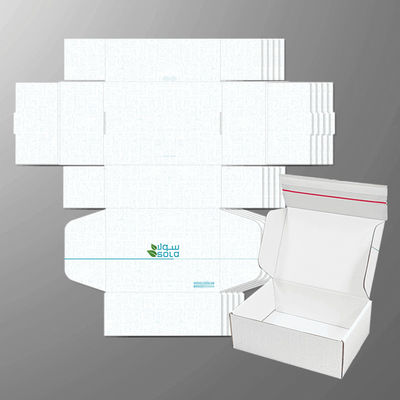 Logotipo personalizado de cartón corrugado de envío de E-Commerce caja de embalaje de lágrima de tira de cremallera caja
