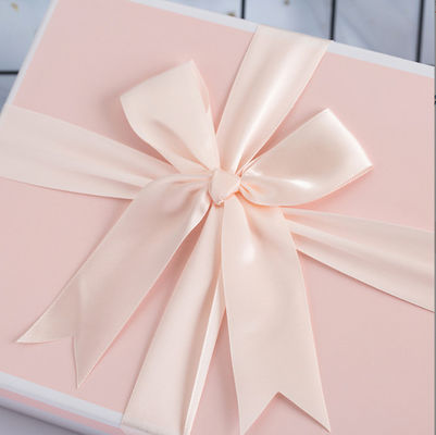 Caja de embalaje cosmético personalizado de cartón de lujo con tapa y caja de regalo personalizada con cinta