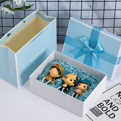 Caja de embalaje cosmético personalizado de cartón de lujo con tapa y caja de regalo personalizada con cinta