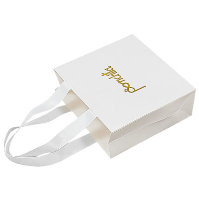 Bolsas de papel blanco y negro personalizadas para vestidos Comprar con su propio logotipo impreso
