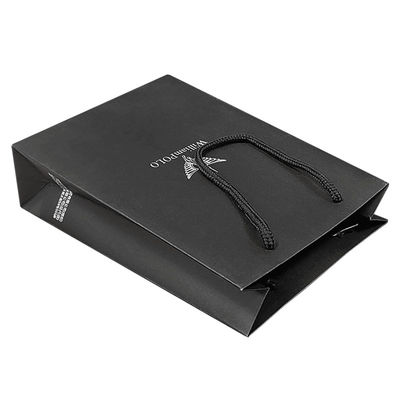 Bolsas de papel blanco y negro personalizadas para vestidos Comprar con su propio logotipo impreso