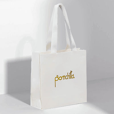 Bolsas de papel blanco y negro personalizadas para vestidos Comprar con su propio logotipo impreso