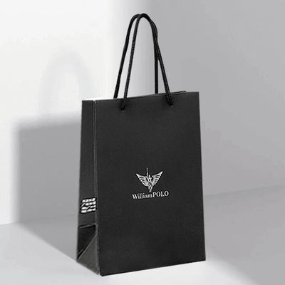 Bolsas de papel blanco y negro personalizadas para vestidos Comprar con su propio logotipo impreso