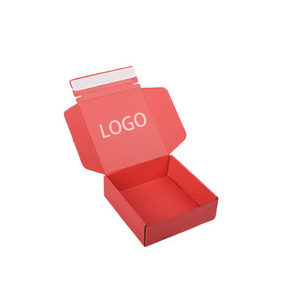 Impresión de logotipo de tamaño personalizado Caja de correo corrugada pequeña Caja de papel de embalaje cosmético auto sellado Caja de envío