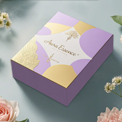 Custom Luxury cuadrado vacío caja de papel plegable botes de velas con tapa y caja de embalaje caja de hebilla automática de fondo