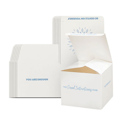 Custom Luxury cuadrado vacío caja de papel plegable botes de velas con tapa y caja de embalaje caja de hebilla automática de fondo